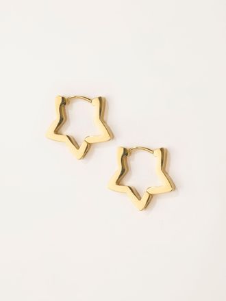 Fat Face FatFace Gold Tone Waterproof Star Hoops