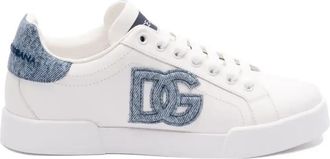 Dolce & Gabbana Portofino Sneakers - Womens - Cotton/Lamb Skin/Spandex/Elastane/Calf LeatherRubber