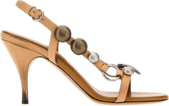 Miu Miu Light Brown Embellished Heels