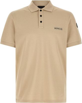 Moncler Beige Logo Polo
