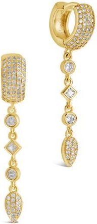 Sterling Forever Malin Drop Hoop Earrings in Gold at Nordstrom Rack