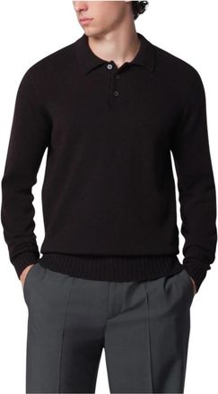 Drumohr Polo ML Rasato - Heren - Ronde hals truien - Bruin - 2XL - Leer - Truien & Vesten