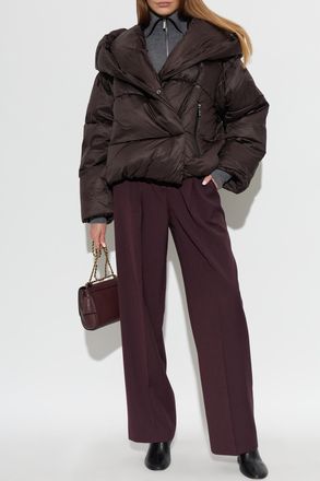 Michael Michael Kors Insulated Jacket With Pockets, Womens, Brown