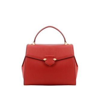 Pourchet Tassen, Dames, Rood, ONE Size, Leer, Sevres Medium Tas