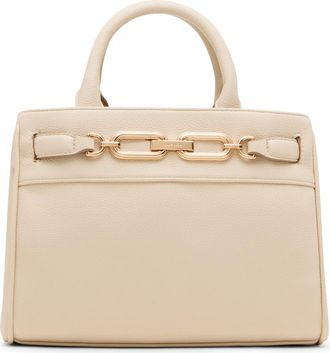 Anne Klein Chain Trim Satchel in Parchment at Nordstrom Rack