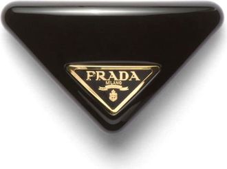 Prada Plexiglas triangle hair clip - women - Other Materials/Metal - One Size - Black