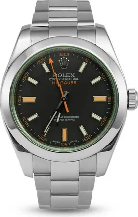 Rolex Pre-owned Rolex Milgauss Automatic Chronometer Black Dial Mens Watch 116400GV