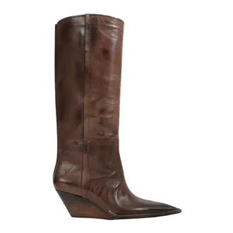 CAPASA MILANO Bufalino High Boot - female - Capasa Milano - High Boots - Brown - 6 UK - Shoes
