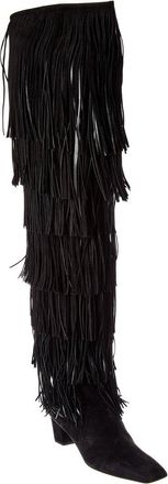 Roger Vivier Suede Thigh-High Boot
