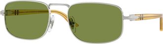 Persol PO1027S 518/4E Mens Sunglasses Silver Size 56
