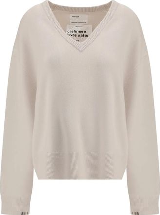 Extreme Cashmere Maglione N&deg;457 Jack con scollo a V - Toni neutri