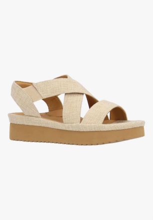 L'Amour Des Pieds Womens Aizling Sandal In Natural Linen