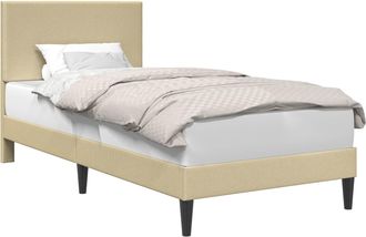 vidaXL Estructura De Cama Verde Claro Gris 100 X 200 Cm Tela De Pana Vidaxl