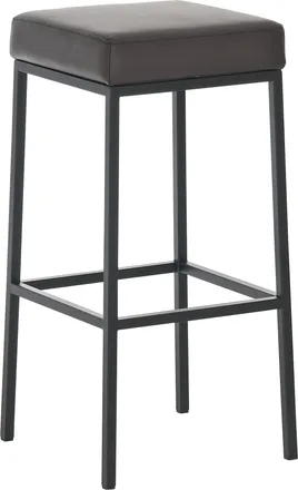 Clp Clp - Sgabello Da Bar Montreal Rivestito In Finta Pelle Nero Marrone