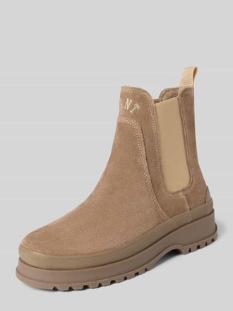 GANT Chelsea Boots aus Leder-Mix Modell Wintly in Beige, Gr&ouml;&szlig;e 39