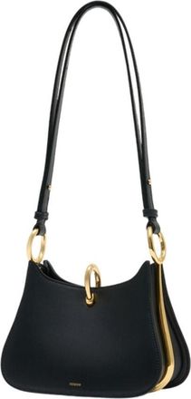 Paco Rabanne Womens Calfskin Shoulder Bag Black