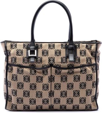 Loewe Pre-owned LOEWE Anagram Canvas Repeat Tote Ladies P3AN82FZ5VJNMXUG