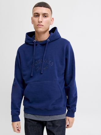 Jack & Jones Kapuzensweatshirt JACK & JONES JORBLEECKER BRANDING SWEAT HOOD BF, Herren, Gr. XXL, ocean cavern detail:org, angeraute Sweatware, Obermaterial: 70% Ba