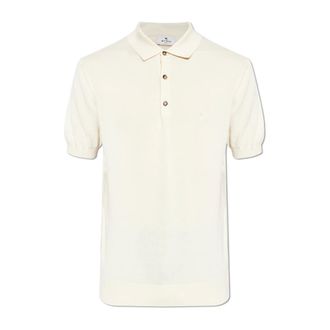 Etro Etro, Polo Shirts, male, Beige, Size: XL Polo shirt with embroidered logo