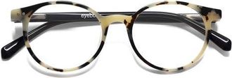 Eyebobs Case Closed 50mm Round Reading Glasses in Black /Horn at Nordstrom, Size +1.25