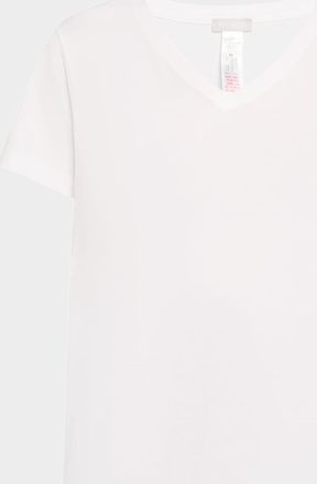 Hanro V-Neck Sleep and Lounge Cotton T-Shirt