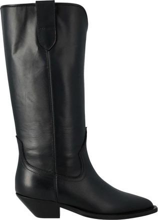 Via Roma 15 Schoenen, Dames, Zwart, 38 1/2 EU, Leer, Texano Hoge Laars