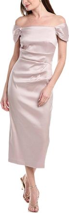 Aidan Mattox Stretch Mikado Midi Dress