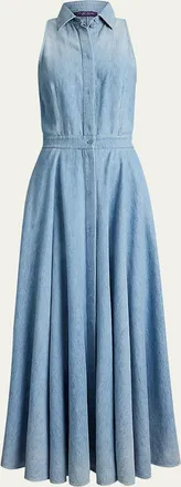 Ralph Lauren Collection Peyten Cotton Denim Day Dress