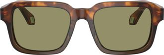 Giorgio Armani Tortoiseshell 0ar8194u Oversized Square Sunglasses