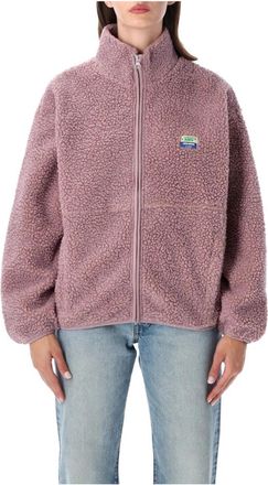 American Vintage Hoktown Fleece Jacket - Dames - Fleece jassen - Paars - Xs/S - Polyester - Fitness
