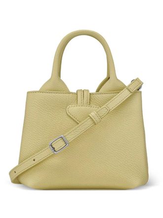 Longchamp Le Roseau XS grained-leather top handle bag - Green