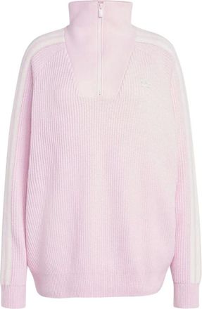 adidas Truien & Vesten, Dames, Roze, M, Funnel Neck Short Zip Sweater