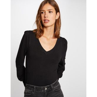 Morgan Trui in fijn tricot met V-hals