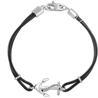 Effy Anchor Charm Leather Bracelet in Black at Nordstrom Rack
