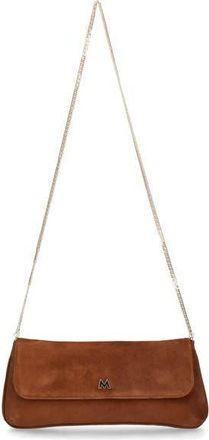 Ursula Mascar&oacute; Medium Leather Clutch With Cross Body Chain Strap in Tan at Nordstrom