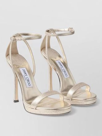 Jimmy Choo London moza leather platform strap heel sandals