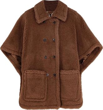 Max Mara Shearling Jacket - Dames - Jassen - Bruin - ONE Size - Jassen