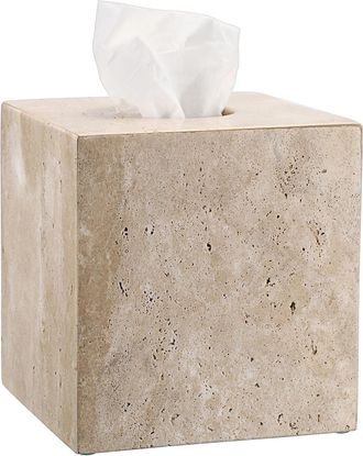 OEM Caja Cuadrada De Travertino (sin Fondo) - Decorativa, Organizador Para Oficina/ba&ntilde;o/jard&iacute;n