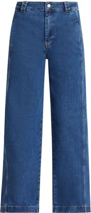 Lacoste wide-leg jeans - women - Elastane/Polyester/Cotton/Cotton - 34 - Blue
