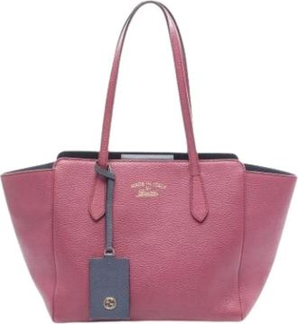 Gucci Pre-owned Tote Bags, female, Pink, Size: ONE SIZE Pre-owned Leather gucci-bags