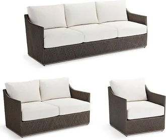 Frontgate Cameron Seating Replacement Cushions - Lounge Chair, Standard, Snow - Frontgate