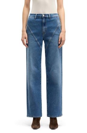 7 For All Mankind Stovepipe Straight Leg Jeans in Oceanstone at Nordstrom, Size 24