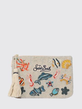 MC2 Saint Barth Pouch in cotone con perline ricamate