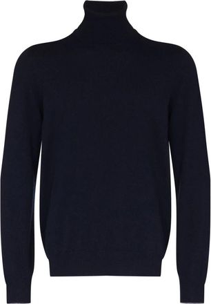 Brunello Cucinelli Navy Blue Cashmere Turtleneck Sweater - Heren - Cashmere truien - Blauw - M - Truien & Vesten