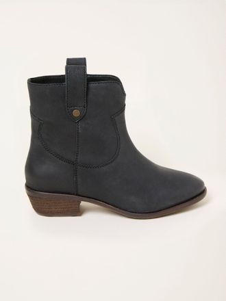 Fat Face FatFace Remi Black Regular Fit Leather Ankle Boot