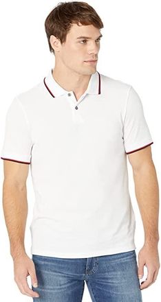 A|X Armani Exchange Slim Fit Pique Logo Polo Mens Clothing White : 2XL, Cotton/Pique