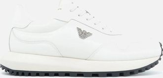 Emporio Armani Mens Branded Sneakers White - Size: 11