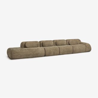 Sklum Sof&aacute; Modular Esquinero De 4 Piezas Con Div&aacute;n Izquierdo En Chenilla Envasado Al Vac&iacute;o Merida Sklum