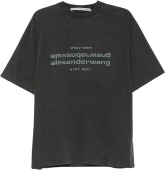 Alexander Wang T-shirt con stampa logo - - Tops - Donna - Grigio - S
