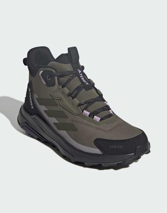adidas Terrex anylander mid rain.rdy - Scarpe da trekking oliva strata / cargo notte-Verde